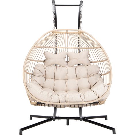 Home Deluxe Fauteuil suspendu LOMA - 2 places Beige