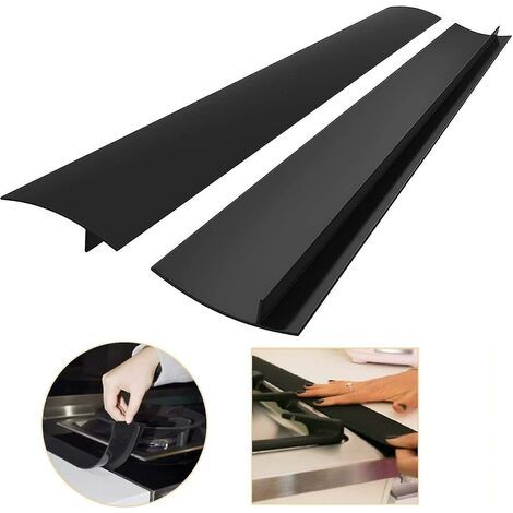 Lot de 2 bandes de bordure en silicone pour plan de travail de cuisine 63 cm (1/4)