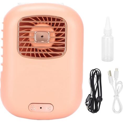 Ventilateur de Poche Mini USB avec Brumisateur - Rafraîchissement Portable Rose (1/5)