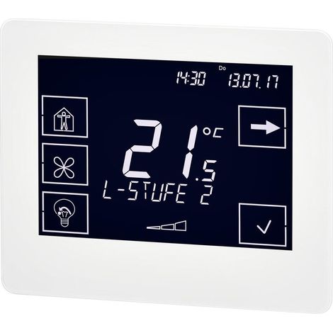 Helios KWL-MZB-BET MultiZoneBox Bedienelement Touch 3,9" Display inkl. Temperaturfühler, UP-Version