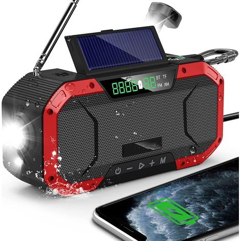 Filiyano – lampe de lecture LED – Radio d'urgence solaire FM/AM avec lampe de lecture LED KLB (1/5)