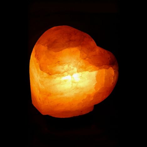 Lampada di Sale Himalayano Rosa naturale a forma di Cuore 3-4Kg