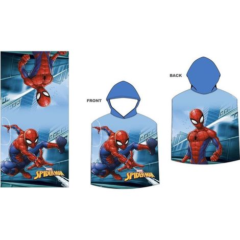 Poncho toalla Spiderman Marvel microfibra