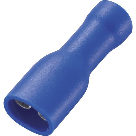 TRU COMPONENTS 737792 Flachsteckhülse Steckbreite: 4.8 mm Steckdicke: 0.5 mm 180 ° Vollisoliert Bla
