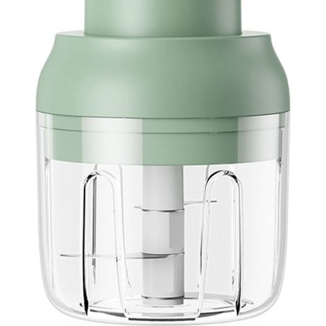 Hachoir à ail multifonctionnel, coupe-légumes, robot culinaire pour aliments pour bébés, hachoir à ail sans fil, ustensile de cuisine ménager, mixeur, robot culinaire, vert (1/5)