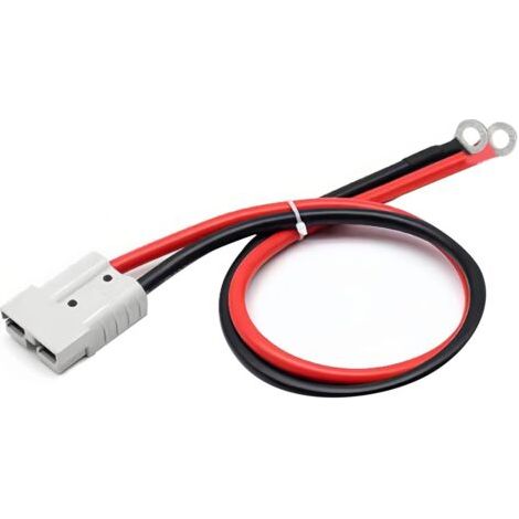 Connecteur Batterie 50A 600V Batterie Connexion Rapide Prise de Connecteur Câble de Batterie 50CM Câbles D'onduleur de Batterie 10AWG avec Cosses à Anneau Fil de Cuivre pour Moto Auto Camion (1/5)