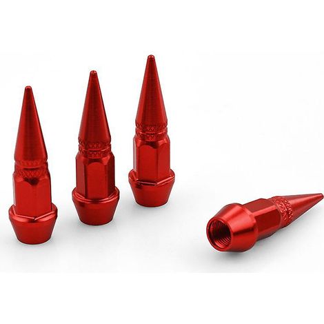 8pcs Capuchons De Tige De Bouchon Valve Velo En Aluminium, Trs Rsistants Capuchons Pneu Anti-poussire Tanches L'air Couvercle De Valve Pour Voitu (1/5)