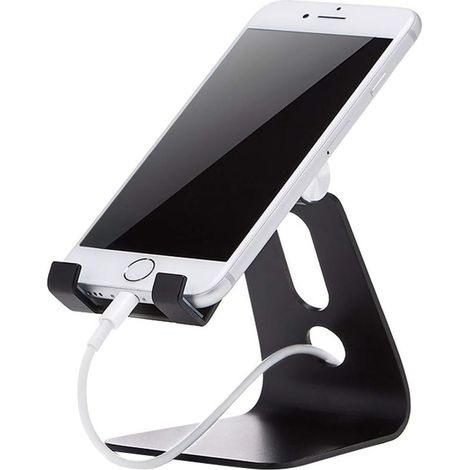 Verstellbare Handyhalterung für iPhone und Android, Einzel- und Doppelversion, Schwarz (1/5)