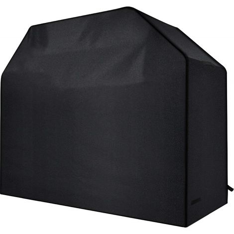 Housse pour barbecue, en tissu Oxford 600D, imperméable, avec housse de protection, noire, 147 x 61 x 122 cm (1/5)