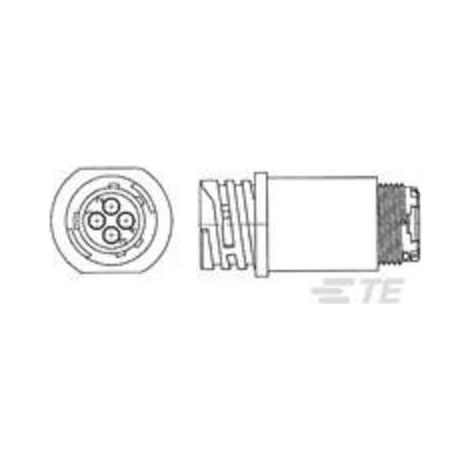 TE Connectivity 788159-2 Connettore circolare Spina dritta Tot poli: 9 Serie (connettore circolare): CPC 1 pz.