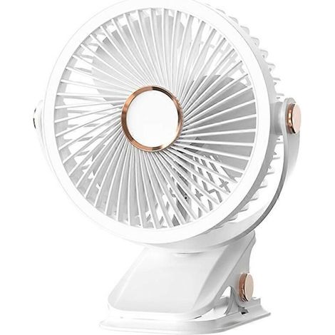 Ventilateur de bureau portable mini, rechargeable par USB, à pince, pour dortoir A-- (1/5)