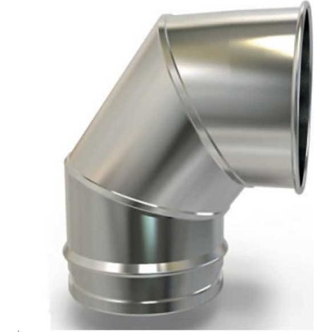 Codo 90º Inox-Simple Convesa  Medidas  Accesorios Fontanería: 100mm