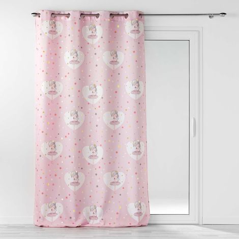 Rideau a oeillets 140 x 260 cm polyester imprime metallise petite etoile Sans (1/4)