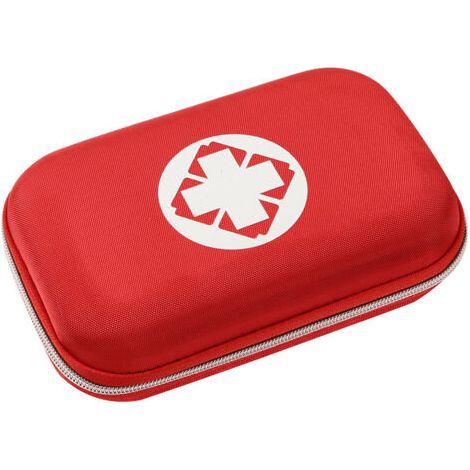 BUNTHAUS Trousse de Secours Vide, Mini Boîte Médical, Complète pour la Voiture, Voyage, Bureau, Randonnée, Sport, Maison, Entreprise (Rouge,1pcs) (1/3)