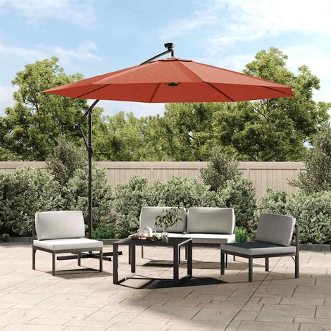 vidaXL Tela de Repuesto para Sombrilla de Jardín Terracota 300 cm (1/5)