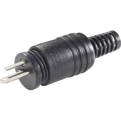 Fiche haut-parleur mâle, droit BKL Electronic 0205003/K Nombre de pôles: 2 noir 1 pc(s) D23166