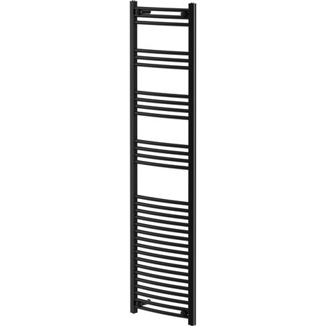 Wholesale Domestic Colore Marco Matt Black 1800mm x 500mm Curved Heated Towel Rail (1/5)