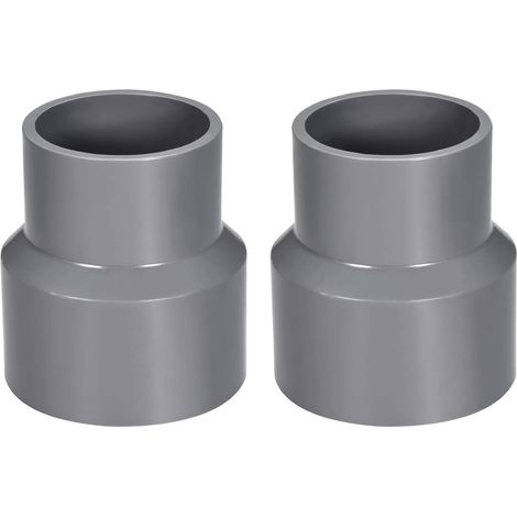 Réducteur de Tuyau PVC DWV Hub 40 Gris 50mm x 63mm Douille 2pcs (1/3)