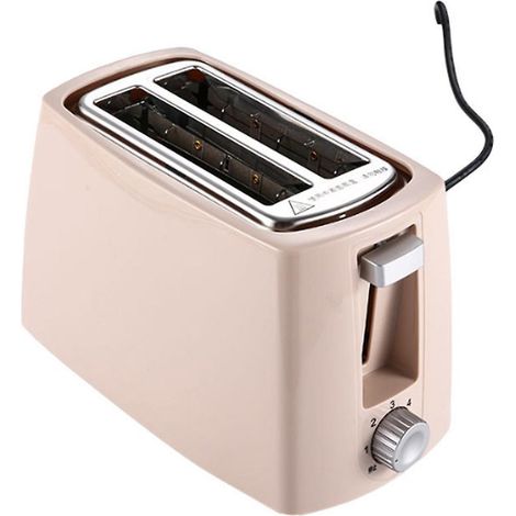 Toaster für Zuhause, vollautomatisch, Edelstahl, toastet zwei Scheiben Frühstücksbrot, Sandwichbrot