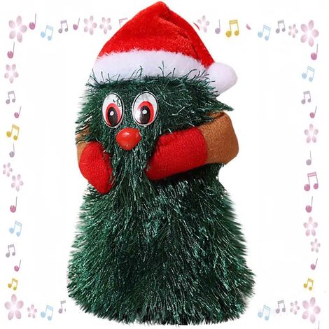 Singender und tanzender Weihnachtsbaum, Jingle Bells, niedliche, drehbare, pflanzenförmige Musikfigur, Dekoration für Zuhause, Partys, Geschenke (1/3)