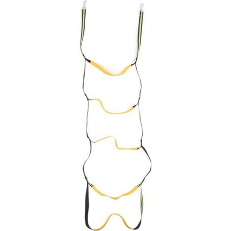 Échelle de corde marine fluorescente vert 5 marches pour bateau gonflable, kayak, canot, motomarine, canoë (1/5)