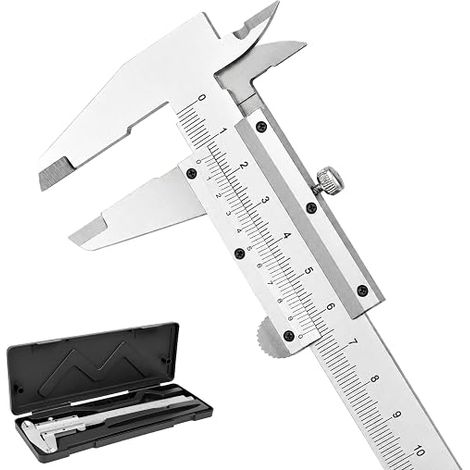 Mechanical Vernier Caliper 0-150 mm Precision 0.03 mm Double Scale Metal Vernier Caliper in mm and Inch for Indoor, Outdoor and Depth Measurement, Domestic and Industrial Use (1/5)