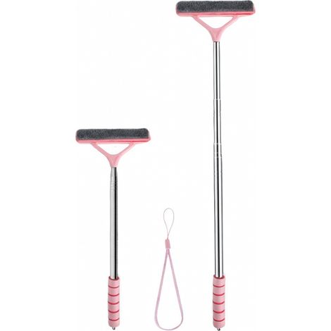 Rasqueta seca-agua de acero inoxidable para coche, cepillo grande de limpieza, rosa (1/5)