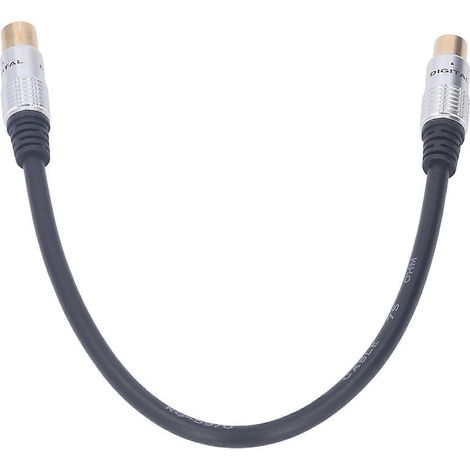 Câble coaxial TV9,5 mm mâle-femelle avec connecteurs plaqués or pour signal TV par satellite et modem câble (1/2)