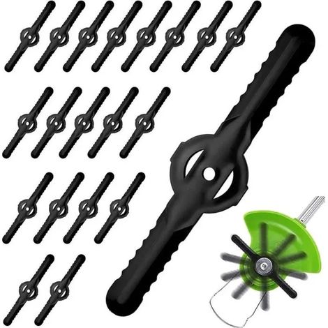 100 lames en plastique, 14 cm, accessoires pour coupe-bordures et débroussailleuses