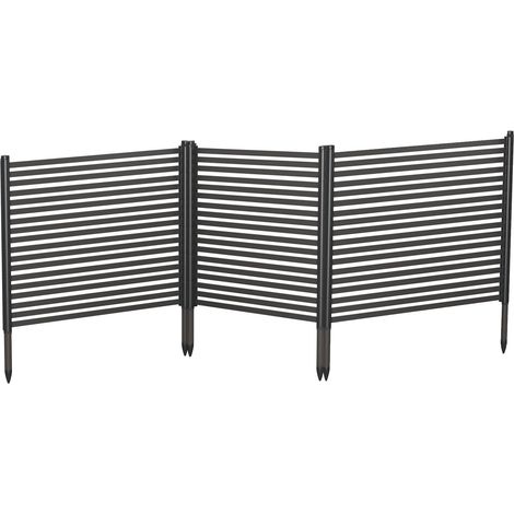 Panneaux de clôture d'intimité pour extérieur, 270 x 124 cm, 3 Panneaux Anti-creusement, barrière décorative de Jardin, Panneaux de clôture pour climatiseur, clôture d'équipement de Piscine, écran de (1/5)