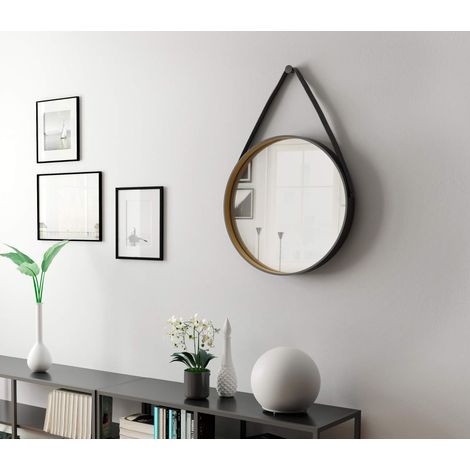 Miroir Design Golden Style - Diamètre 55 cm - Cadre en Aluminium Massif (1/4)