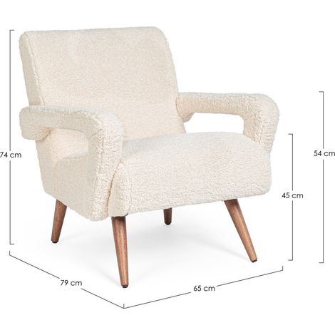Poltrona vintage bianco Berna (1/5)