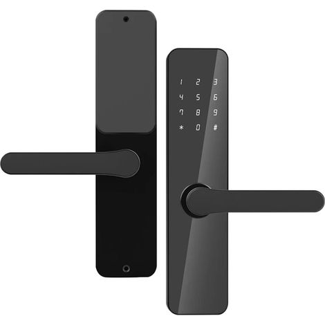 Serrure Intelligente numérique, contrôle par Application, avec poignée, Clavier, Serrure de Porte électronique, for Maison, hôtel, Location, Connexion Bluetooth(22x190(5050)) (1/4)
