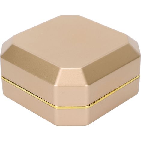 Boîte de rangement pour bracelets LED portable et élégante, étui organisateur pour bijoux et mariage, idéal pour demande en mariage, couleur or. (1/5)
