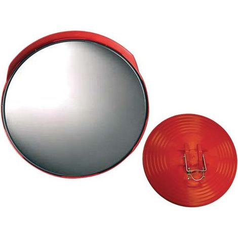 Miroir routier parabolique pour poteaux avec visière Ø 60 cm (1/3)