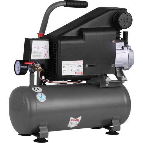 Compresor de aire profesional con certificado CE, 10 litros 1.0 CV 8 Bares