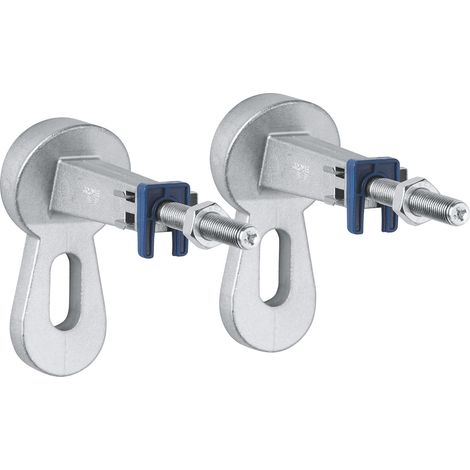 Grohe – Équerre murale pour fixation lavabo – Montage apparent – Réglage en profondeur 130-230 mm – Lot de 2 pièces – Matériel de fixation inclus