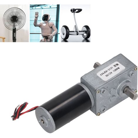 634JSX-31ZY Getriebe-Gleichstrommotor, 12 V DC, Zweiwellenmotor, 10 U/min (1/5)