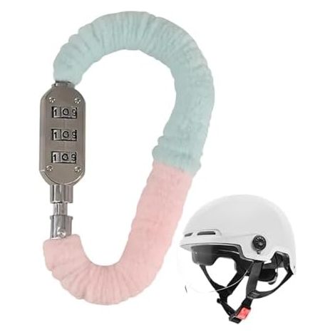 Antivol à combinaison pour casque de moto et sac à dos (3 chiffres) Mousqueton à combinaison pour moto, idéal pour les voyageurs, hommes et femmes, motards, trajets quotidiens, longs trajets, voyages (1/5)