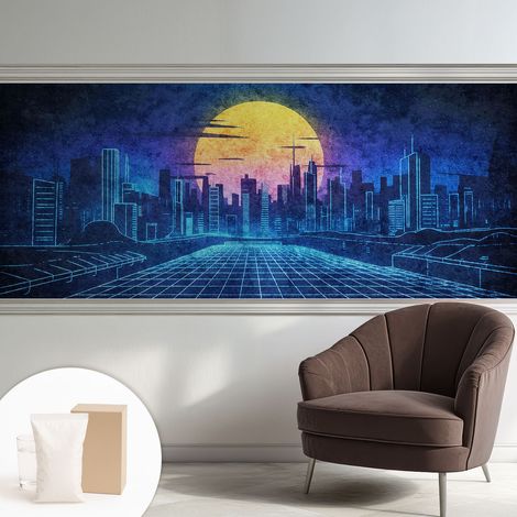 Carta Da Parati - Murale Alla Moda Decorazione - Camera Da Letto - Con Colla Gratuita Paesaggio futuristico 250x104 cm (1/5)