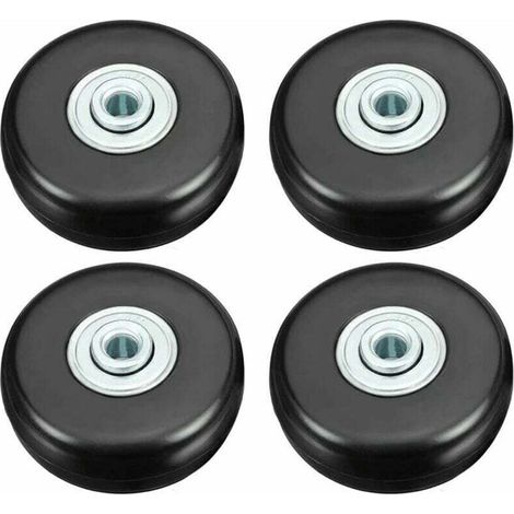 4-teiliges Kofferrollen-Set, robuste 50-mm-Gummirollen für Kofferreparaturen, universelle Ersatz-Lenkrollen