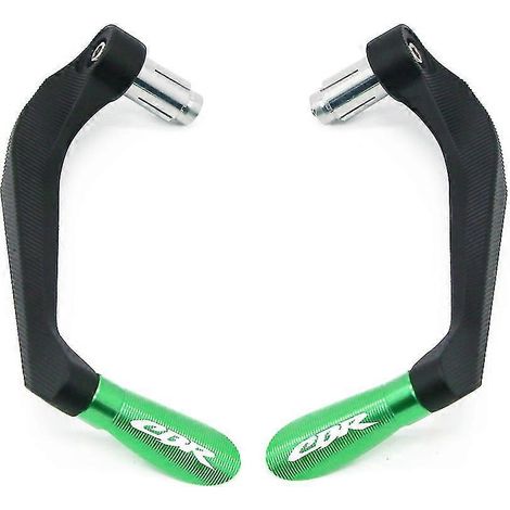 Poignées de guidon de moto avec protection pour leviers de frein et d'embrayage Honda CBR 600, 400, 900, 650, 150, 125, 300, 500, 929, 954, 1000, 250 (R/RR/F/XX) - Vert (1/5)