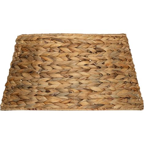 Support pour sapin de Noël, style rustique, motif tissé, jacinthe d'eau, renfort métallique (1/5)