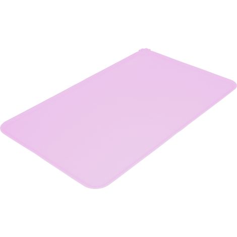 Silikon-Futtermatte für Hunde und Katzen, rutschfest, wasserdicht, auslaufsicher, rosa Napfzubehör (1/5)