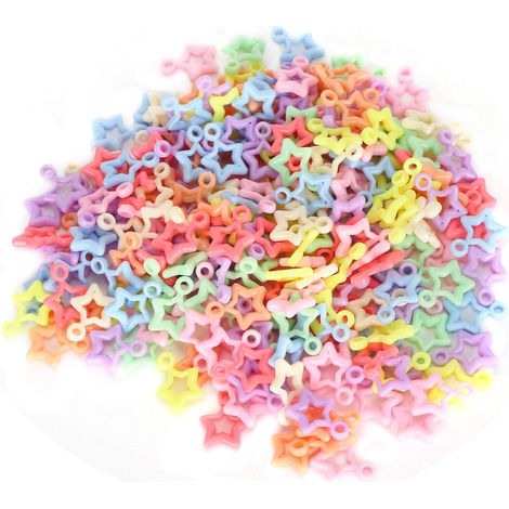 300PCS/Bag 5‑Pointed Star Shaped Plastic Craft Beads Beaded Jewelry Accessories DIY for Children (1/5)