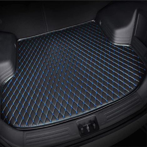 Tapis Coffre Voiture,Voiture Protection Coffre Tapis,pour Kia Picanto 2023-2025,ImperméAble AntidéRapant Trunk Tapis Voiture Accessoires,C-Black Blue (1/5)