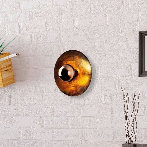 Wandlampe Kupferfarbenes 28 cm großes Metall-Elevate