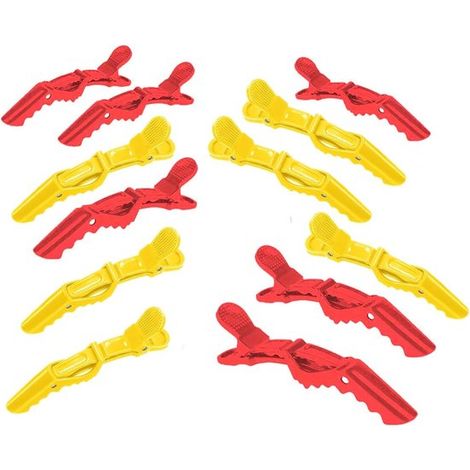 Pinzas para el cabello de peluquería - 12 unidades - Pinza grande - Horquillas planas - Antideslizantes - Pinza resistente de cuello plano - Horquilla - Pinzas para el cabello de mujer - Premium (1/5)