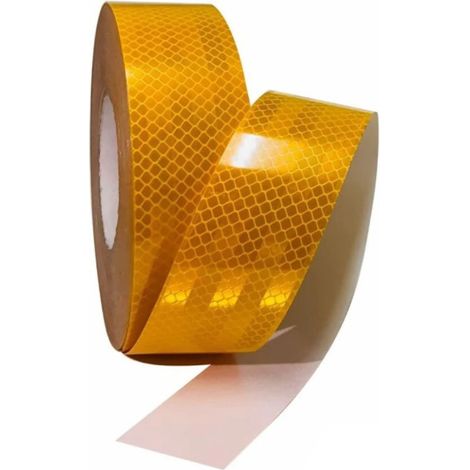 Retroreflektierendes, selbstklebendes Folienband mit hoher photometrischer Leistung, 45,7 m x 5,5 cm, gelb‑golden