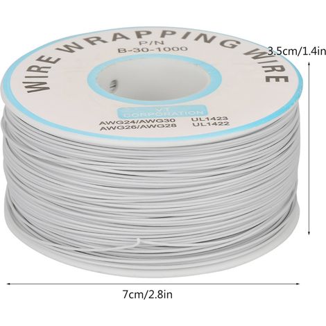 Einadriges Kupferkabel, 30AWG, Kerndurchmesser 0,25 mm (weiß) (1/5)